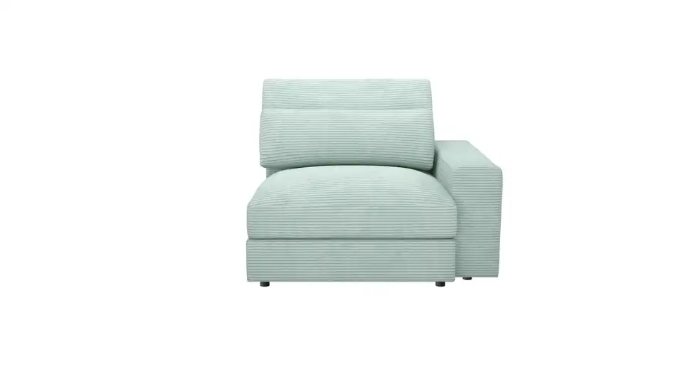Element Branna Mintgrün Cordstoff mit Armlehne rechts
