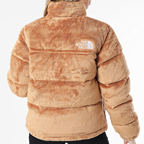 Doudoune Fourrure Femme Versa Velours Nuptse A84F9 Camel