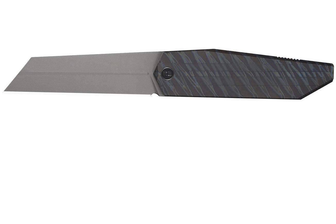 WE Knife Collinear WE22034D-3 Stonewashed Böhler M390, Tiger Stripe Pattern Flamed Titanium, zakmes