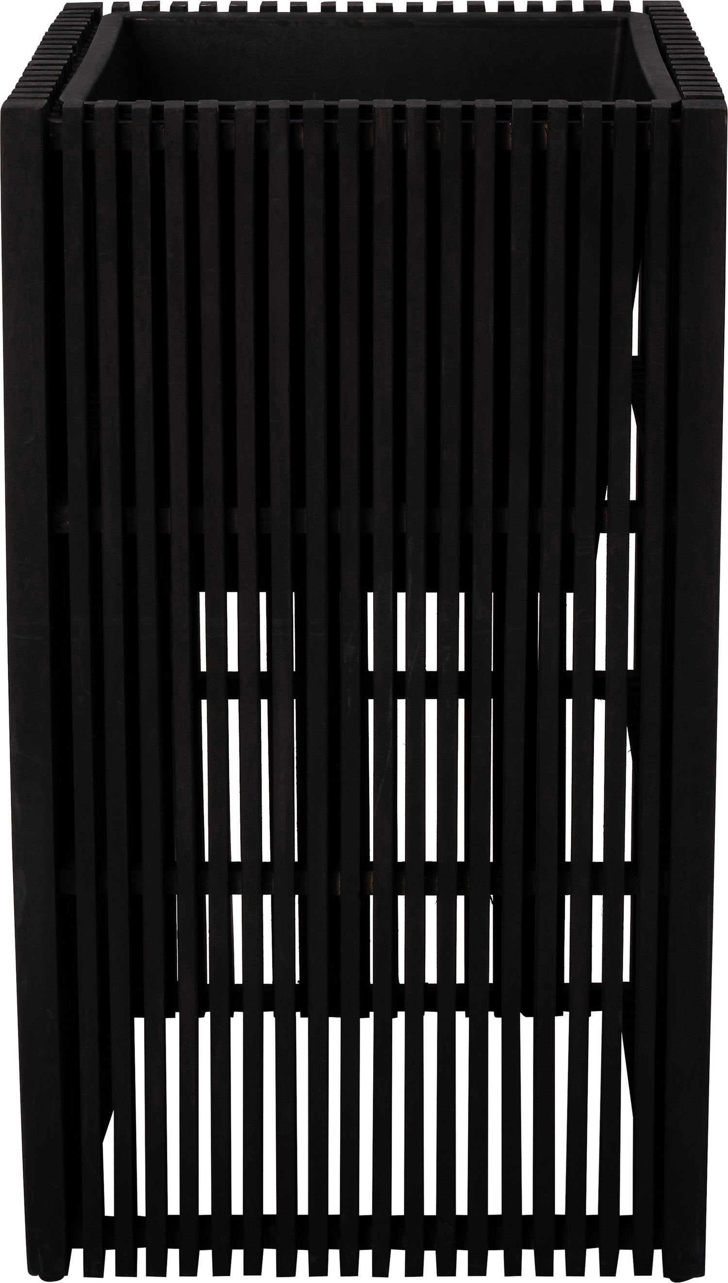 Intratuin bloempot op poten Latten zwart 51 x 51 x 90 cm