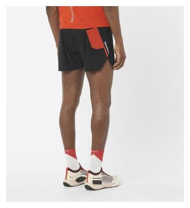 Short splité Salomon S/Lab Speed 3in Noir/Rouge Homme