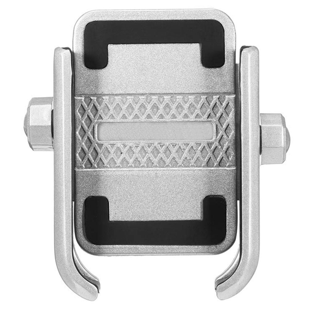 Universal Fahrrad Velo Motorrad Aluminium Halterung Handy / Smartphone 360° (5.5-10cm) - Silber