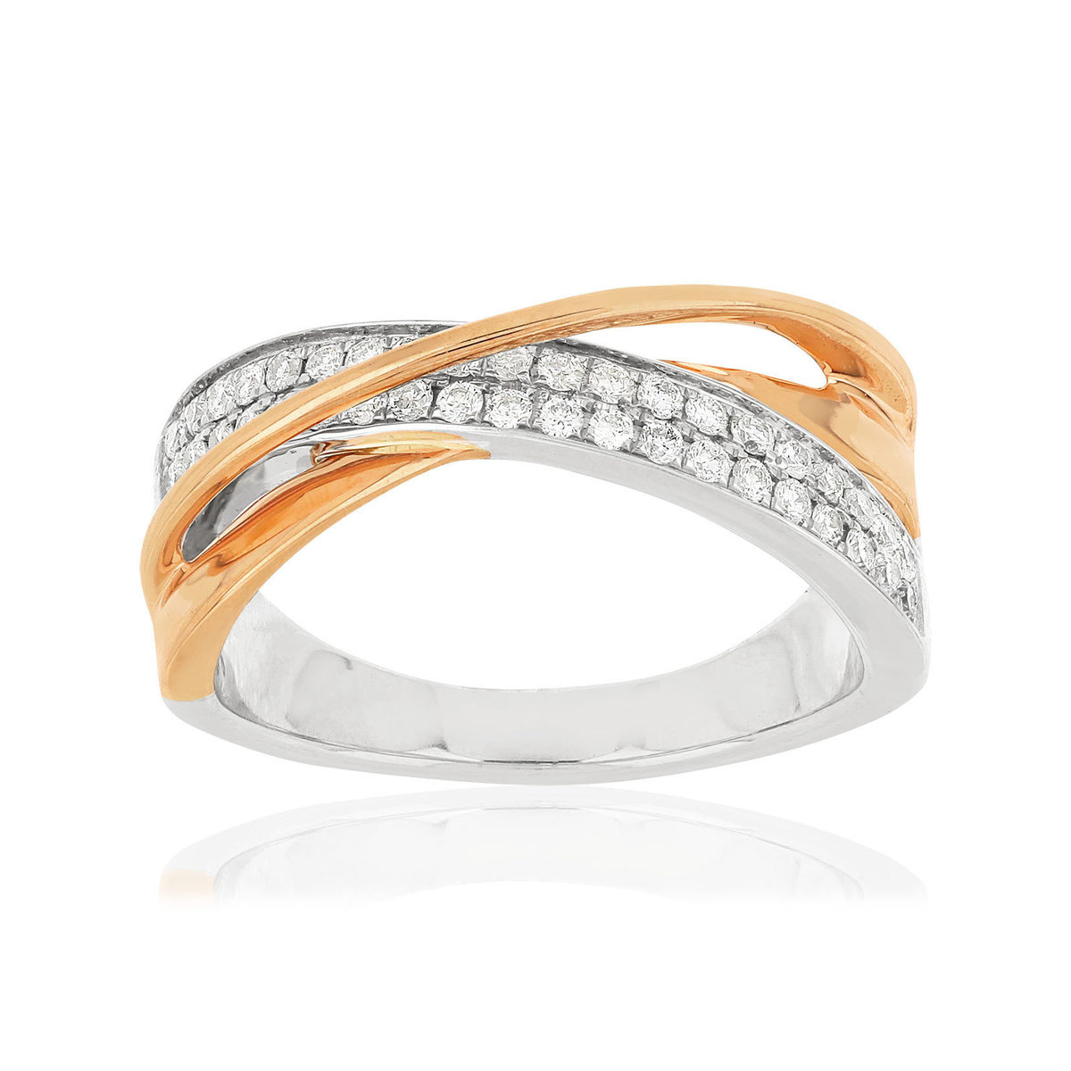 Bague 2 ors 750 diamants