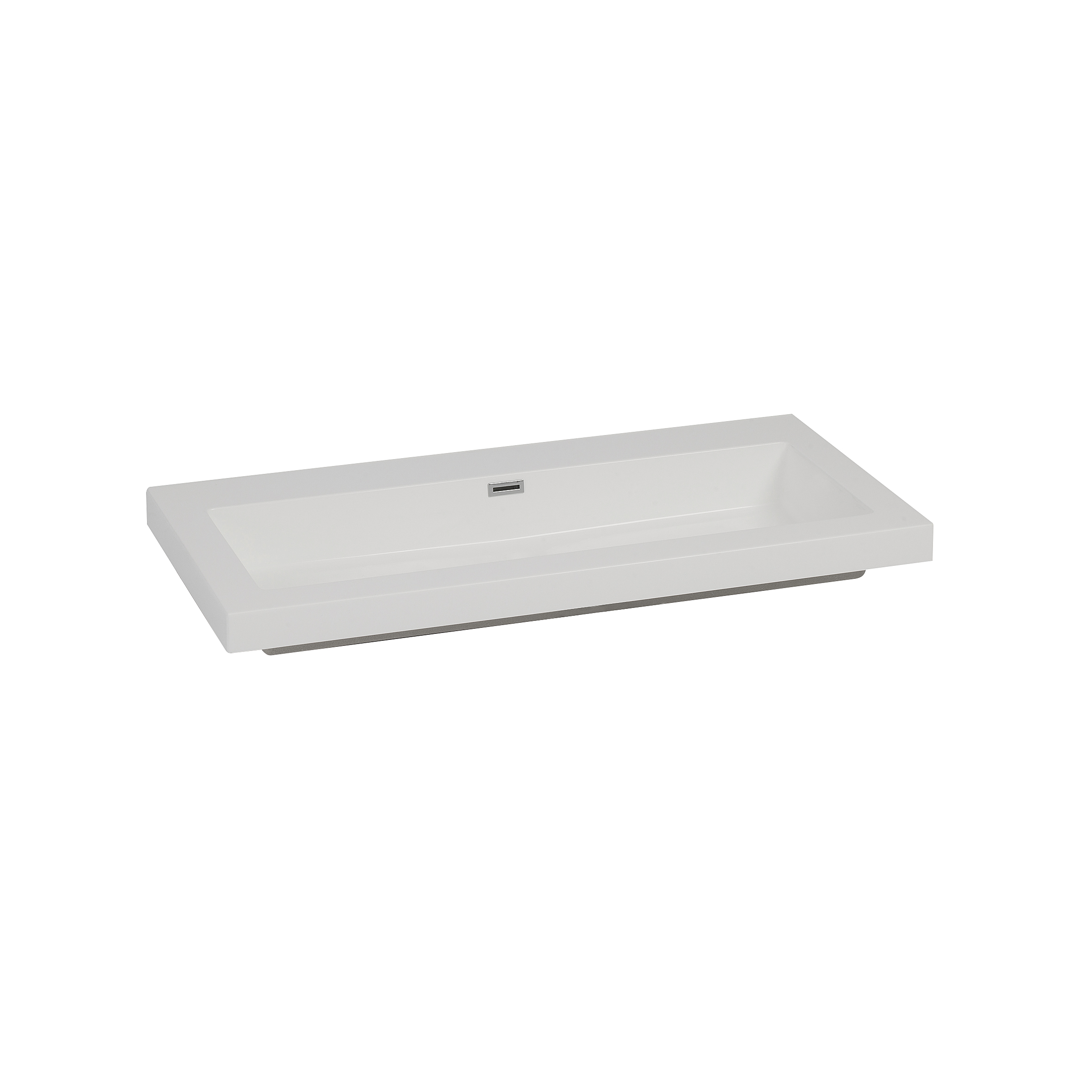 Mueller Single mineraalmarmer wastafel zonder kraangat 100x46cm