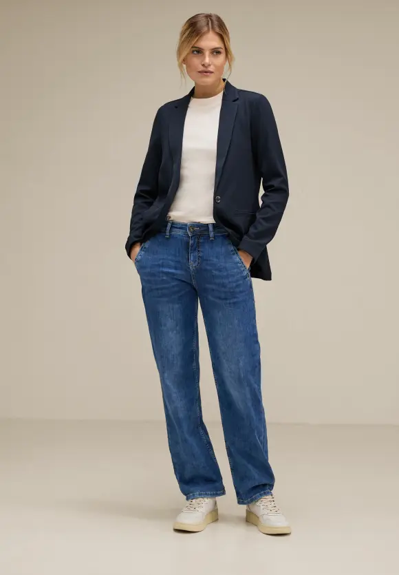Longblazer mit Muster - deep blue