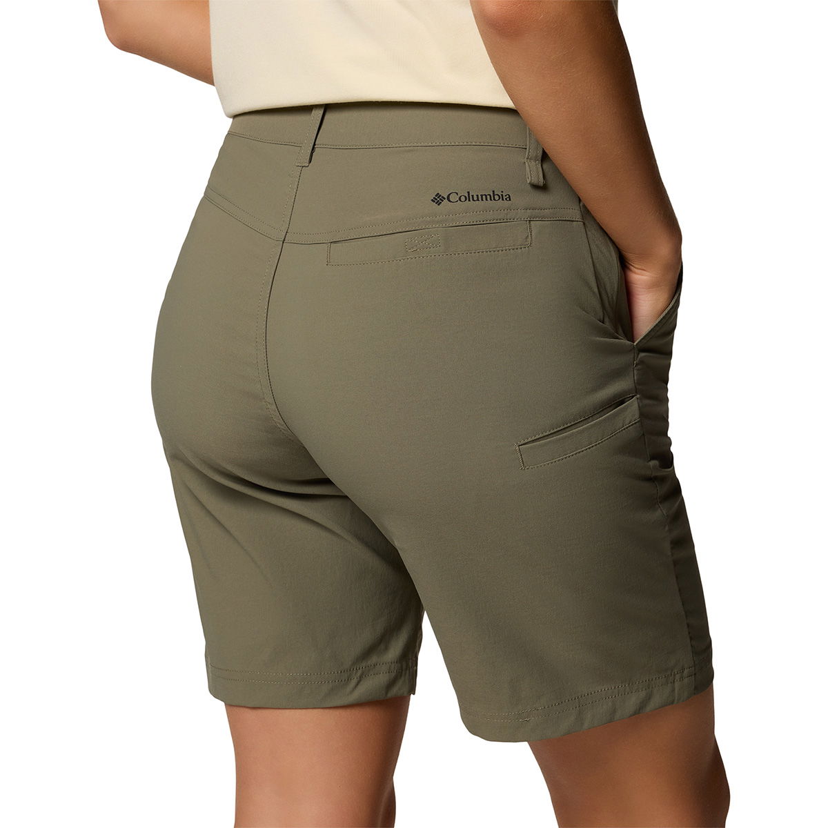 Columbia Leslie Falls II Long Shorts, dame (Stone Green) - Spejder Sport