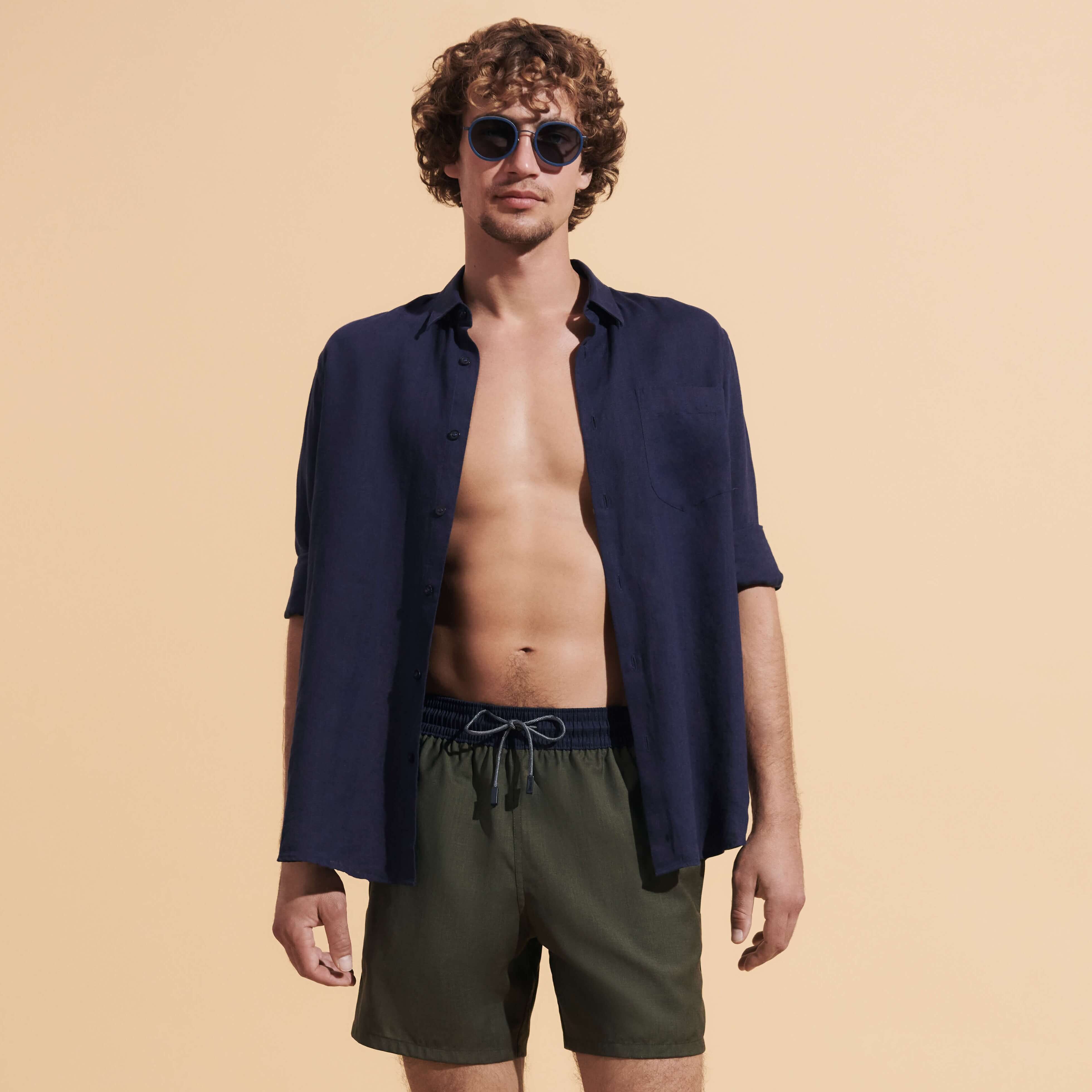 Look Woolmark Kaki | Maillot de Bain Homme Vilebrequin