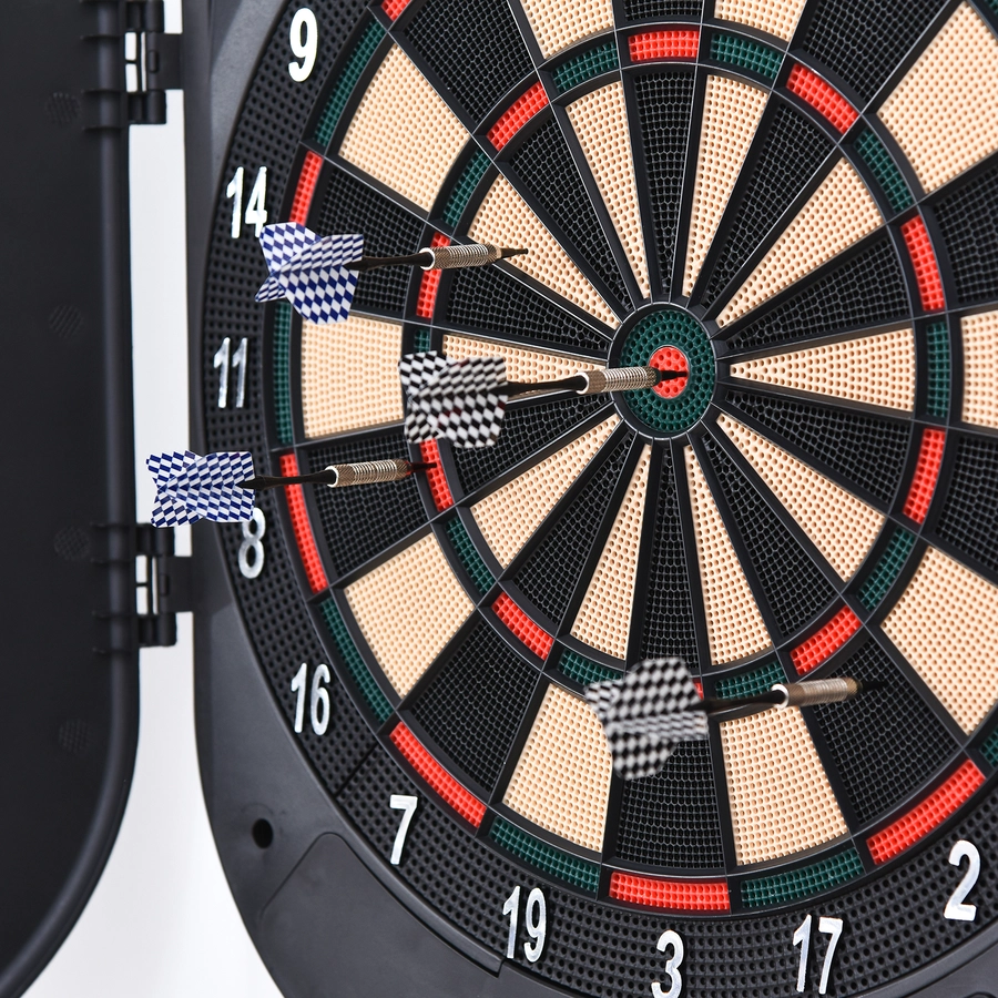 HOMCOM Elektronische Dartscheibe für 8 Spieler mehrfarbig