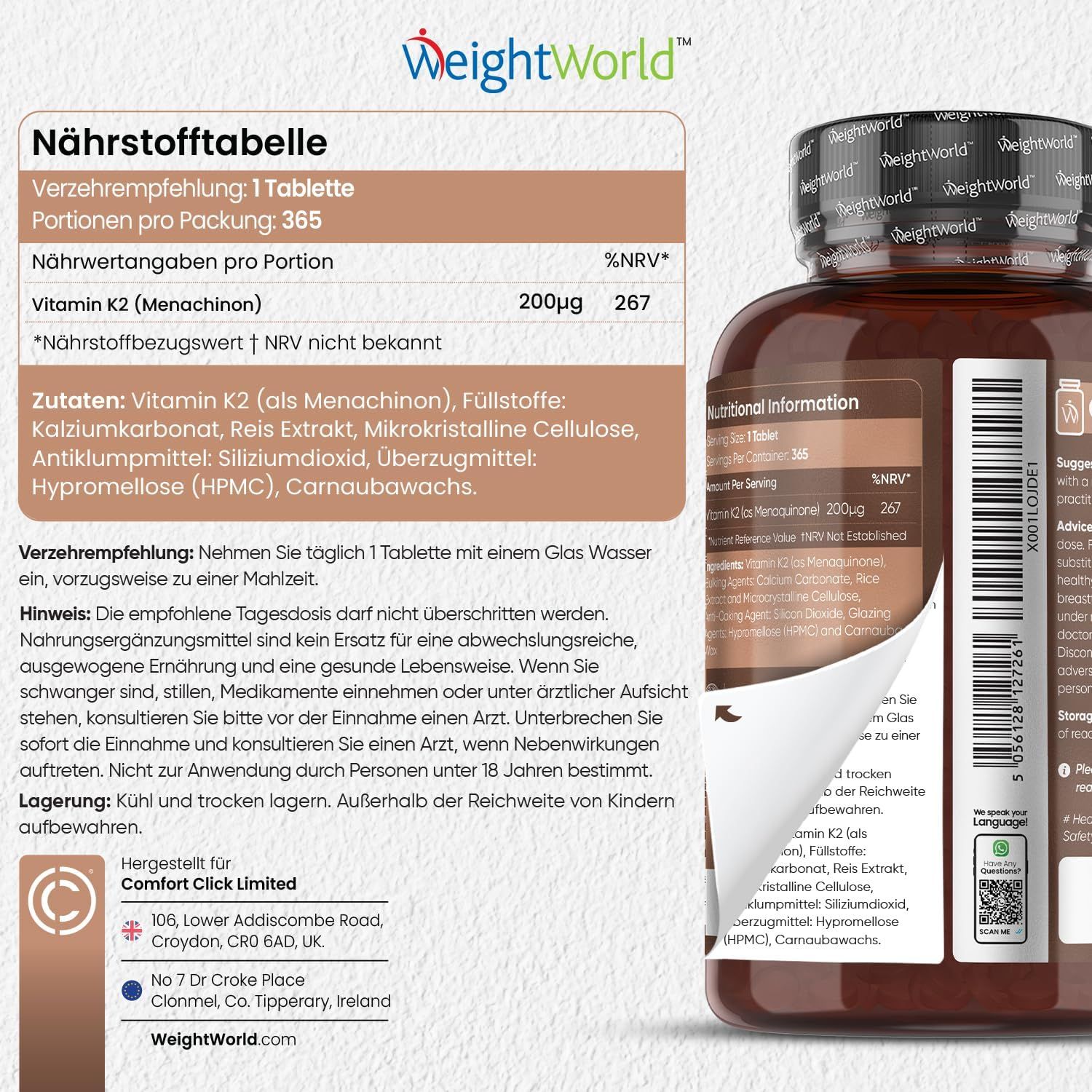 WeightWorld Vitamin K2 MK7