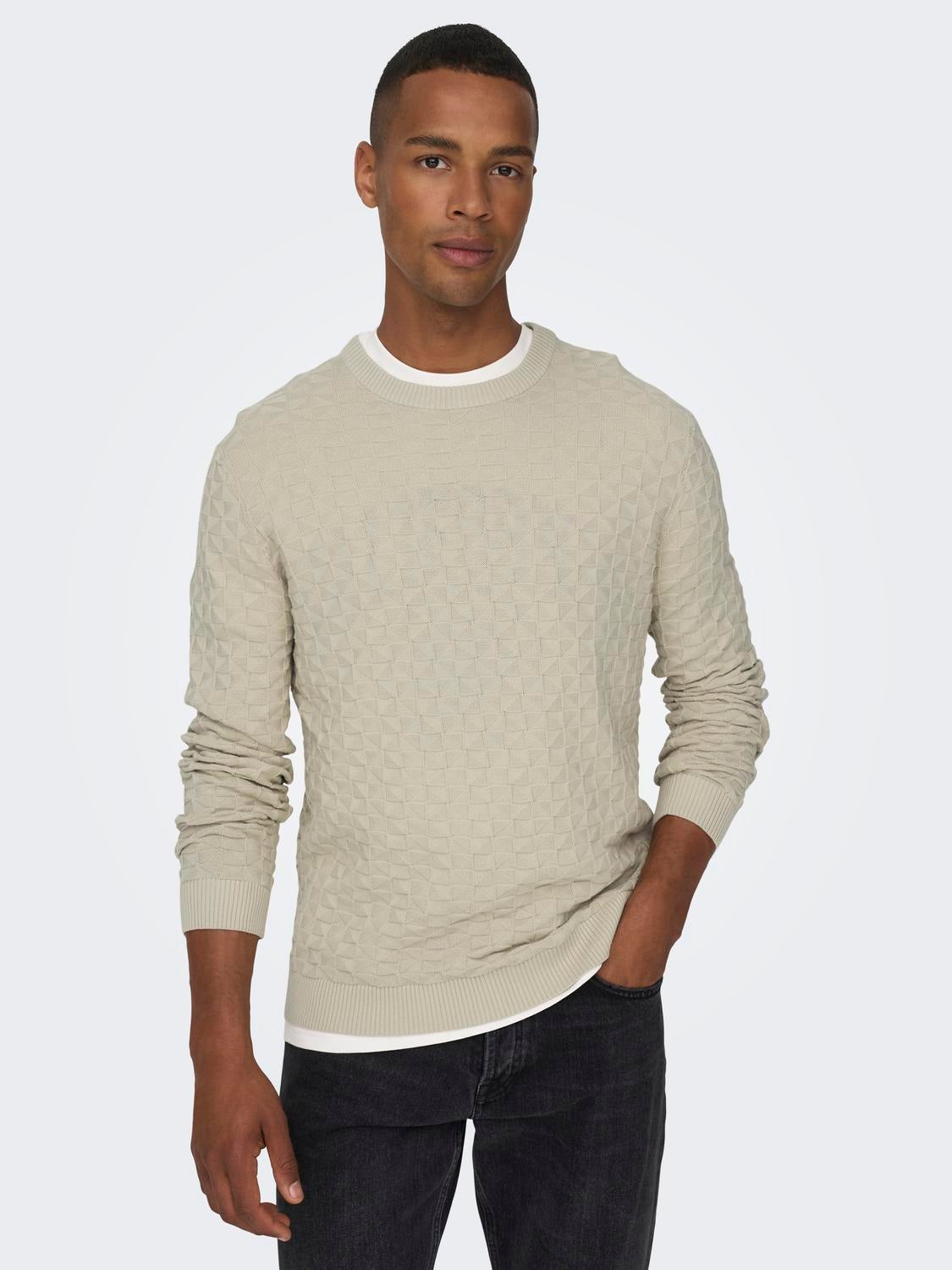 ONSKALLE Pullover Silver Lining