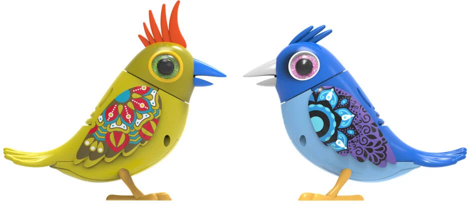 2 DIGIBIRDS OISEAUX INTERACTIFS 8.5 CM