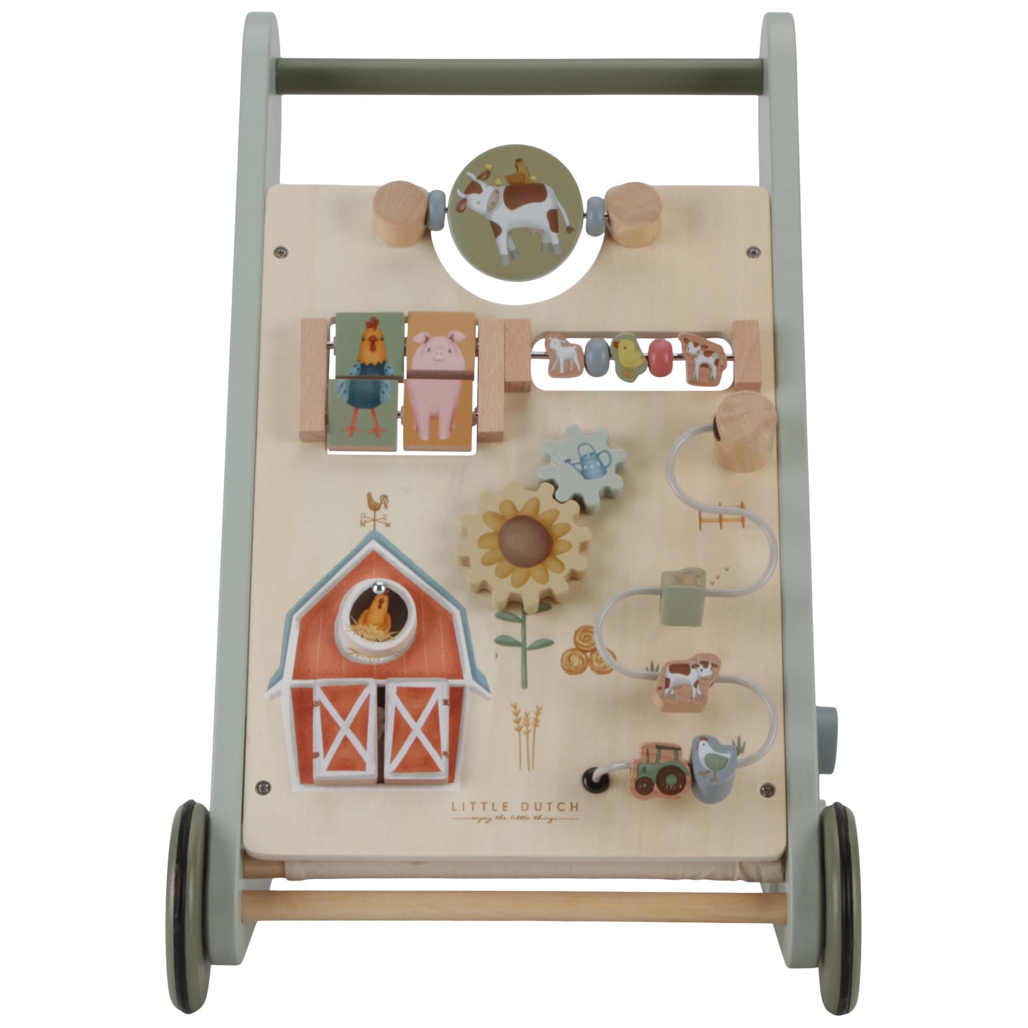 Little Dutch babywalker Little Farm groen - shop nu - Prénatal