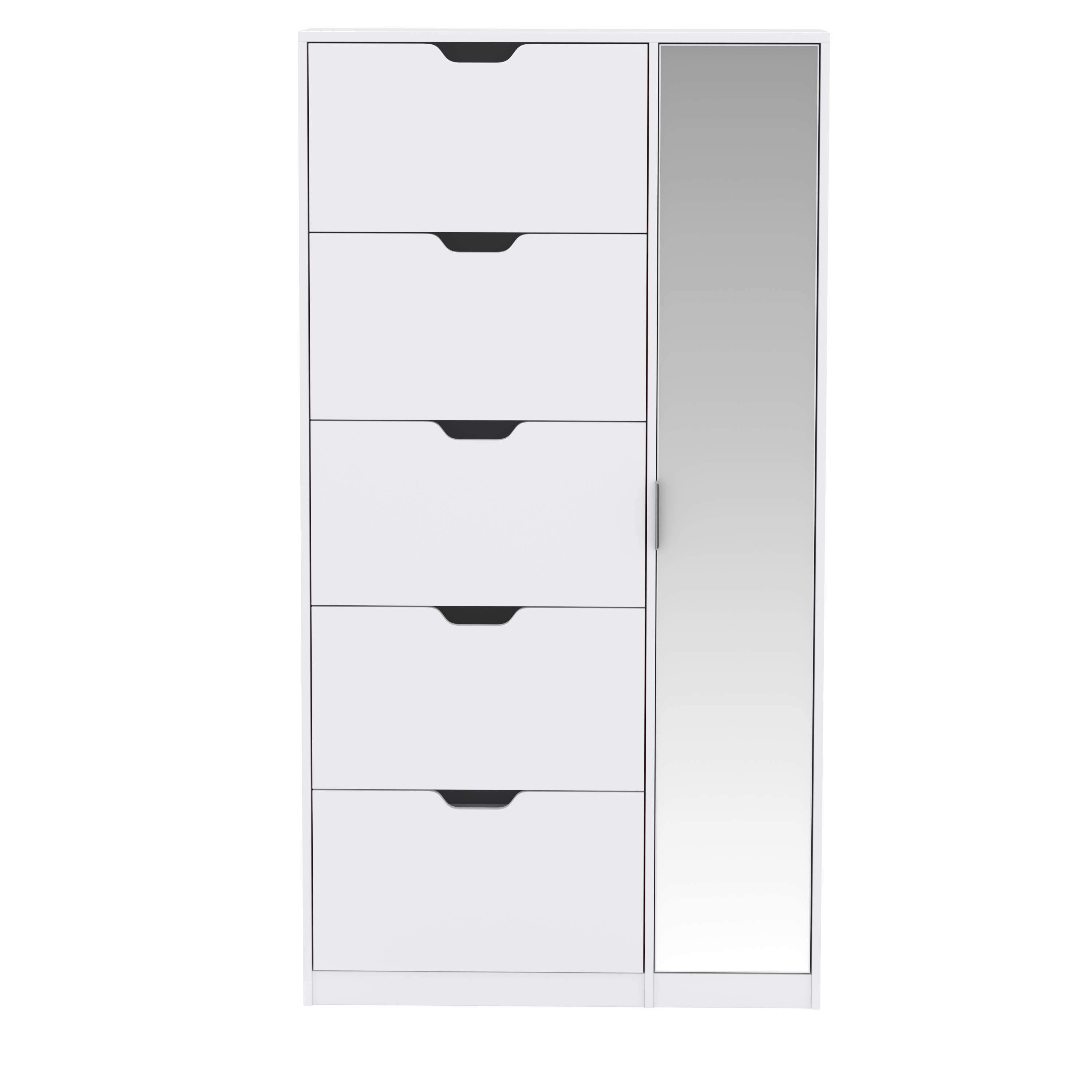 Schuhschrank mit Spiegel weiss