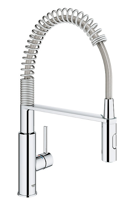 Mitigeur de cuisine avec douchette extractible chromé Grohe Get Pro