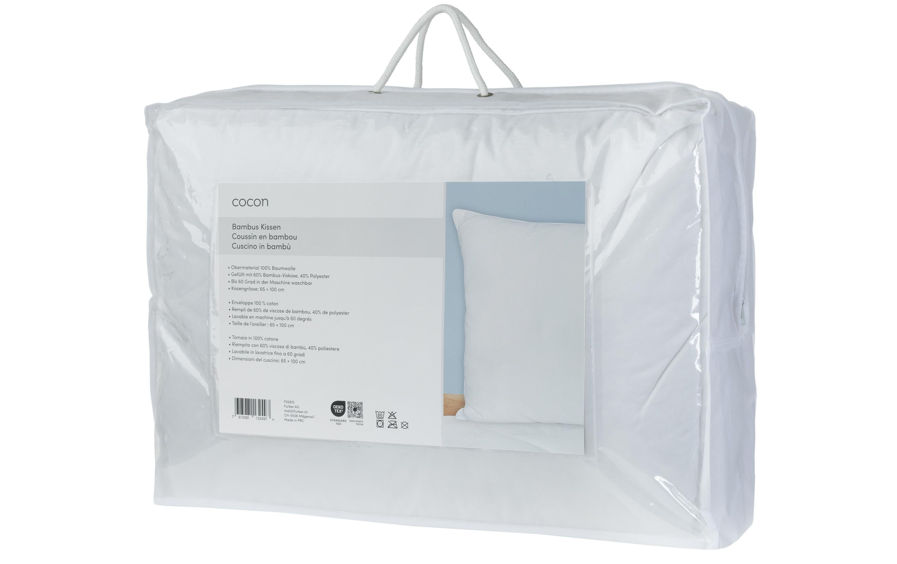 Klassisches Kopfkissen Bambus, 65 x 100 cmKopfkissen