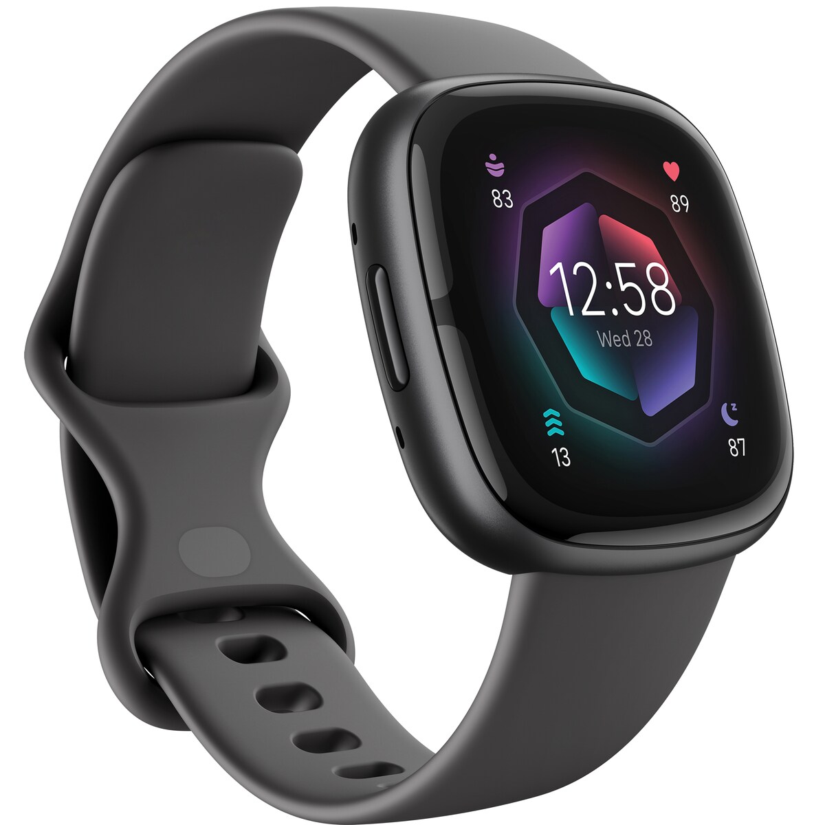 Fitbit Sense 2 smartklokke (shadow grey/graphite)