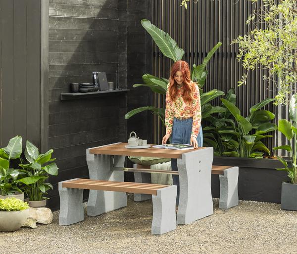 Dehner Granit-Gartenmöbelset, ca. B120 cm