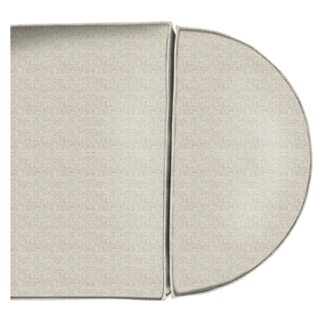 KARWEI Modulaire bank James halfrond eindstuk grof geweven beige