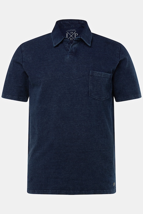 Poloshirt, Halbarm, Piqué, Jeanslook, bis 8 XL