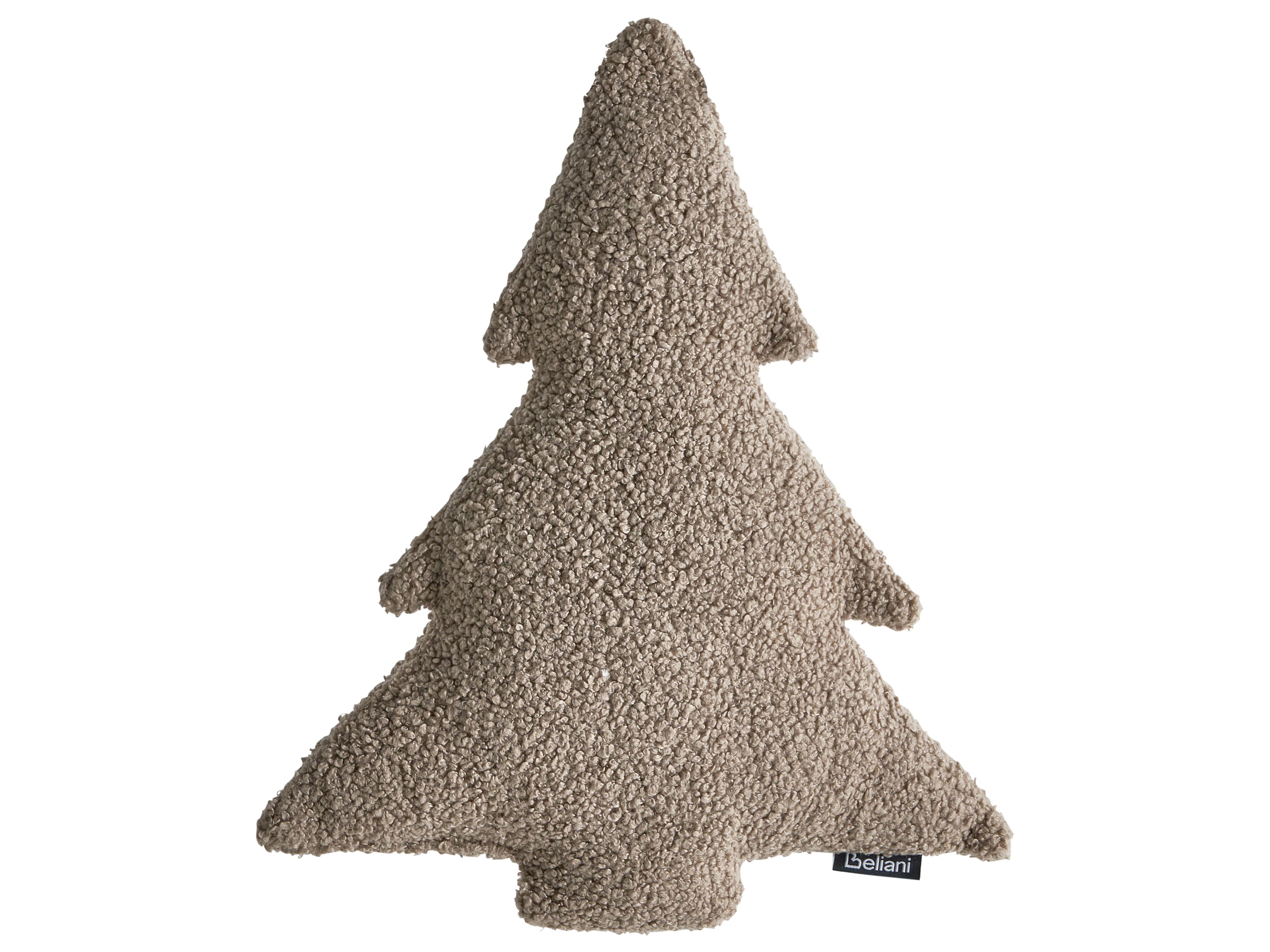 Set van 3 sierkussens WINTERLAND Bouclé 30 x 35 cm 45 x 25 cm Taupe kerstmotief