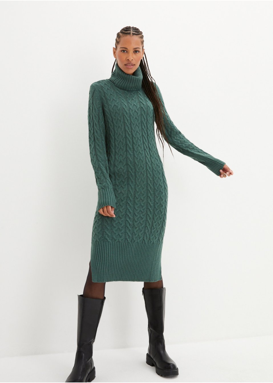 Robe en maille midi structurée