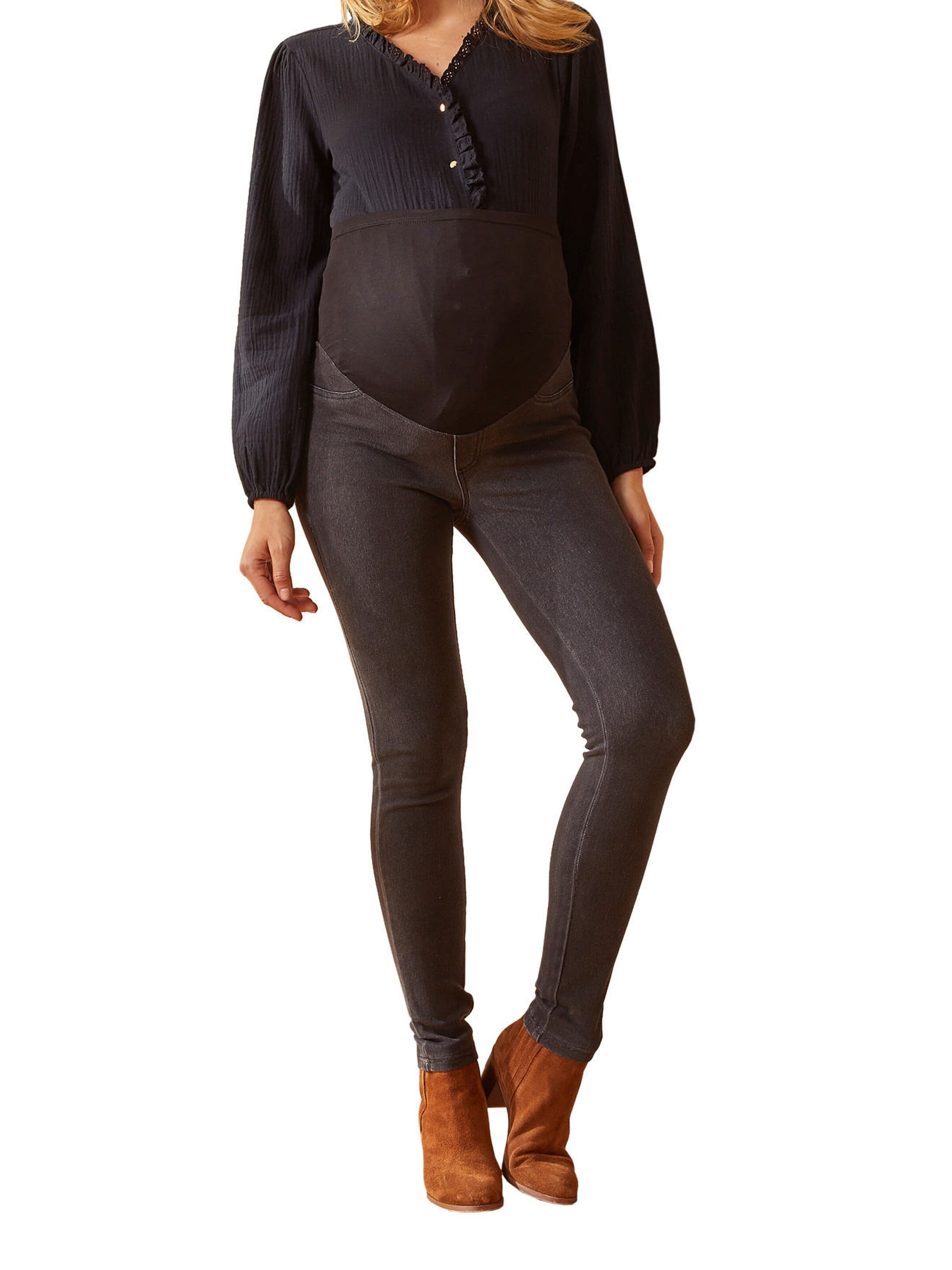 Vertbaudet Nahtlose Umstands-Jeggings grau