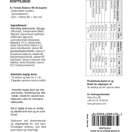 GLA, B6-vitamin og yamsrod