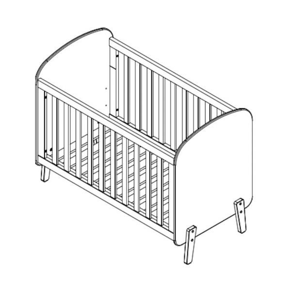 Vipack Kiddy Babybed Wit 60 x 120 cm