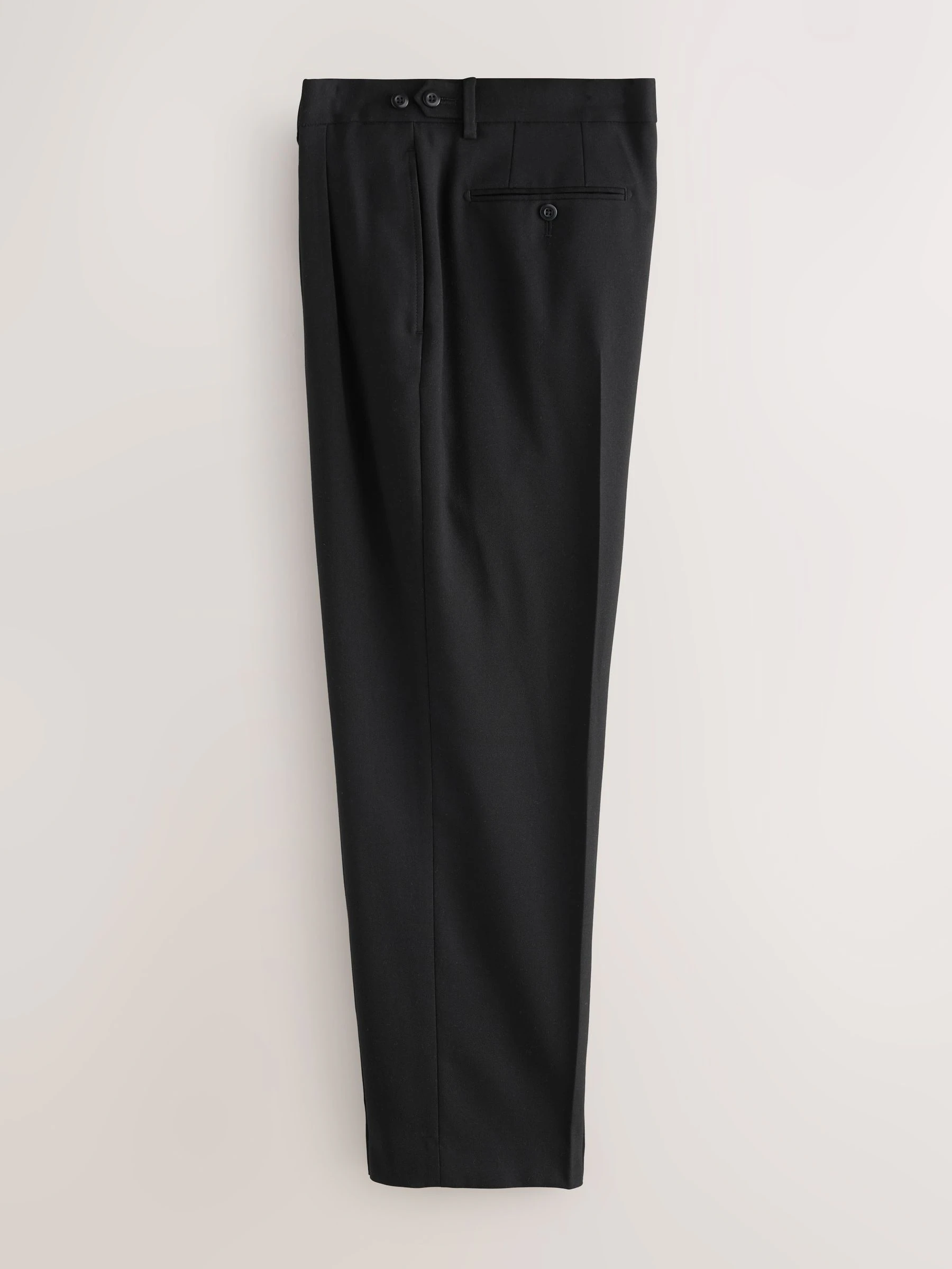 Zwart - Relaxed Fit Smart Pleated Trousers