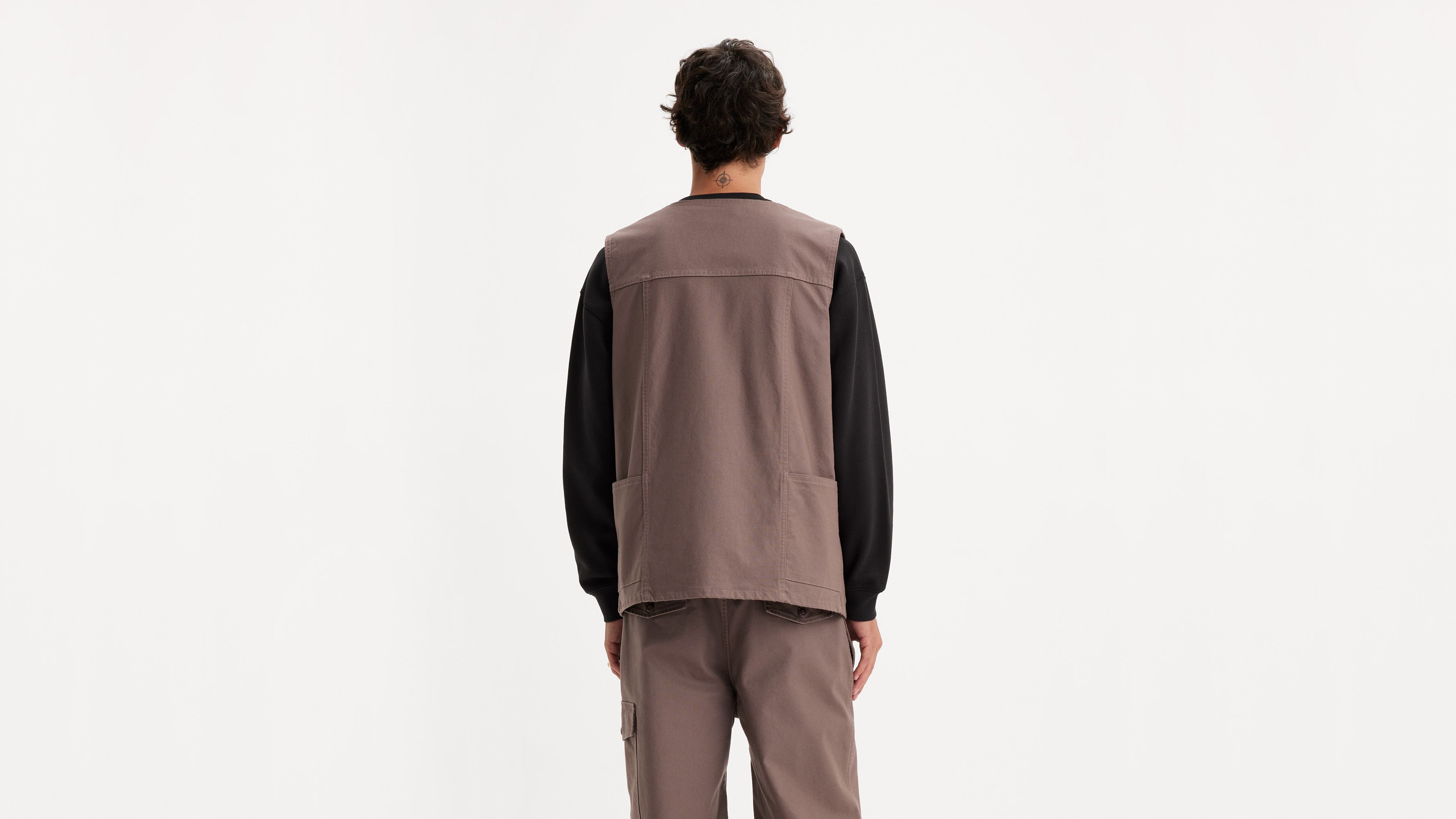 Levi's® Skateboarding veste sans manche en toile - Peppercorn - Blanc