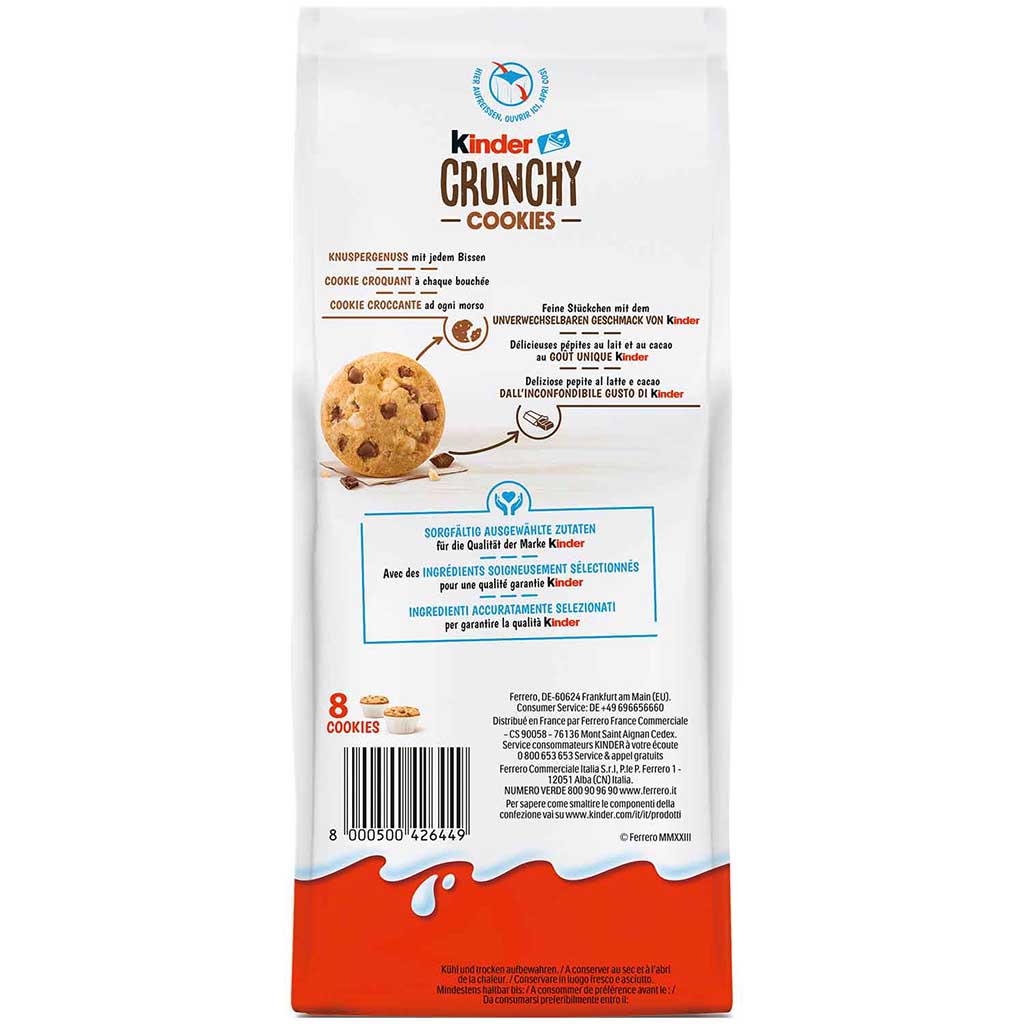 Kinder Crunchy Cookies 136g MHD:22.2.25