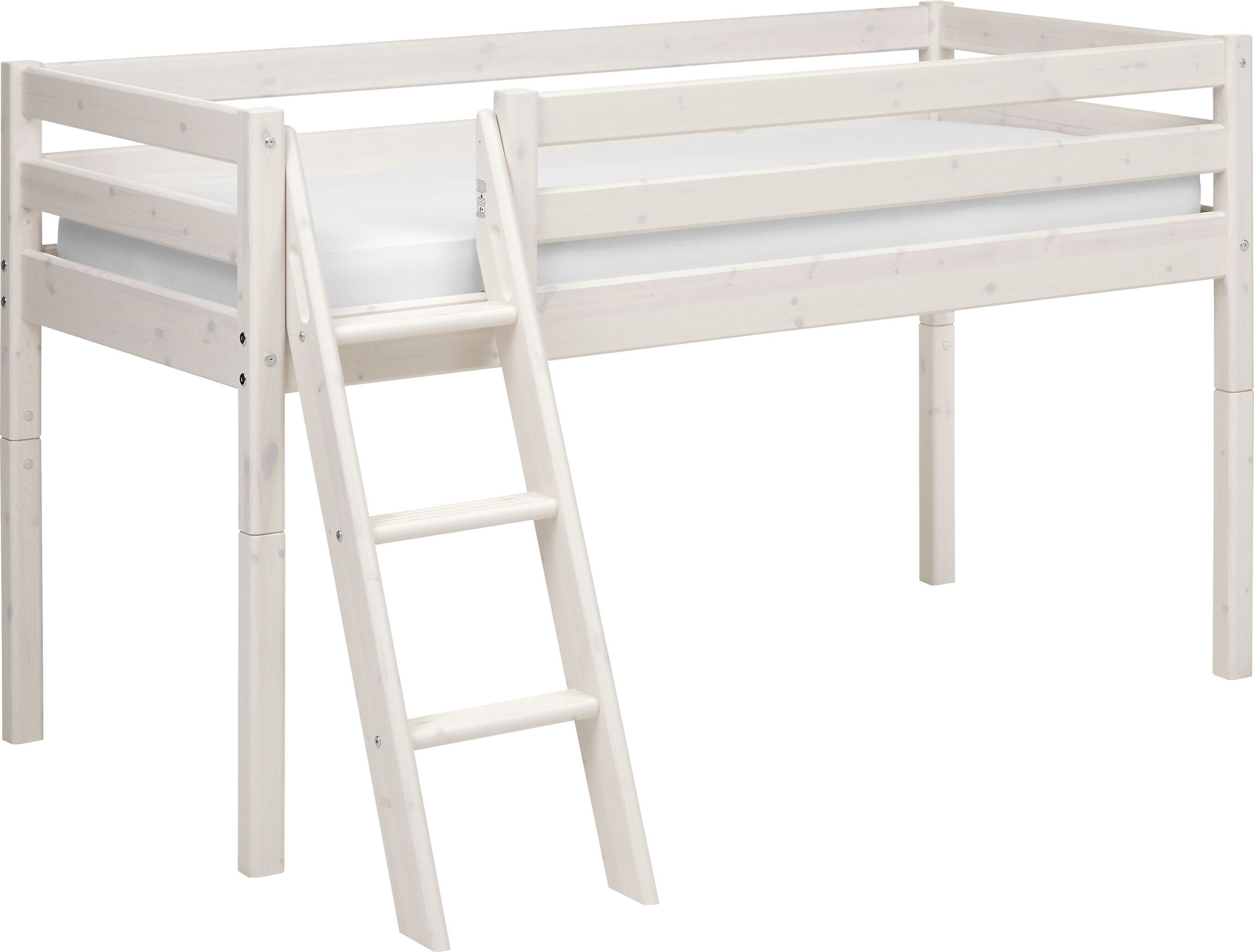 Flexa CLASSIC Halbhochbett - White Wash / B: 149.0 cm x T: 210.0 cm x H: 120.0 cm
