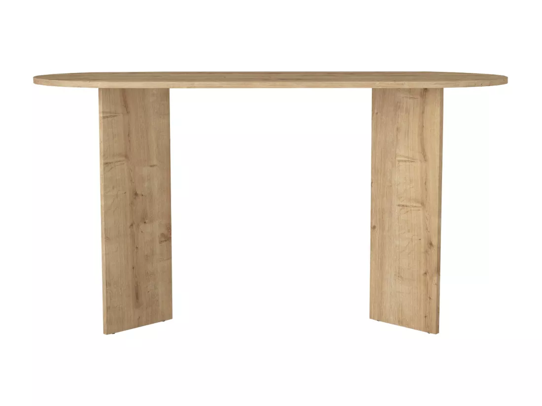 Bureau console - Coloris : Naturel clair - TOPANIA