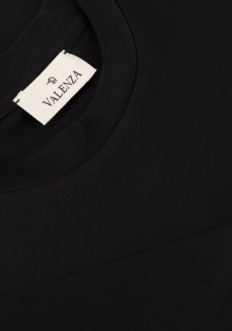 zwarte valenza t-shirt 1026 interlock supima oversized t shirt