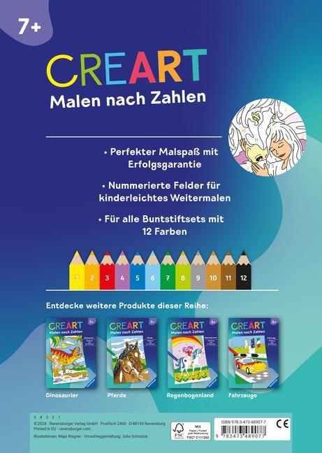 Ravensburger CreArt Malen nach Zahlen ab 7: Pferdeträume, Großes Malbuch, 48 Motive