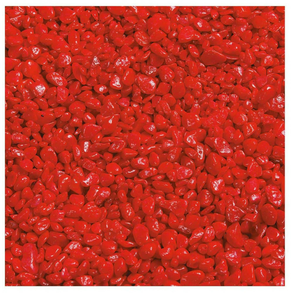 Gravier neon rouge 1 kg pour aquarium.