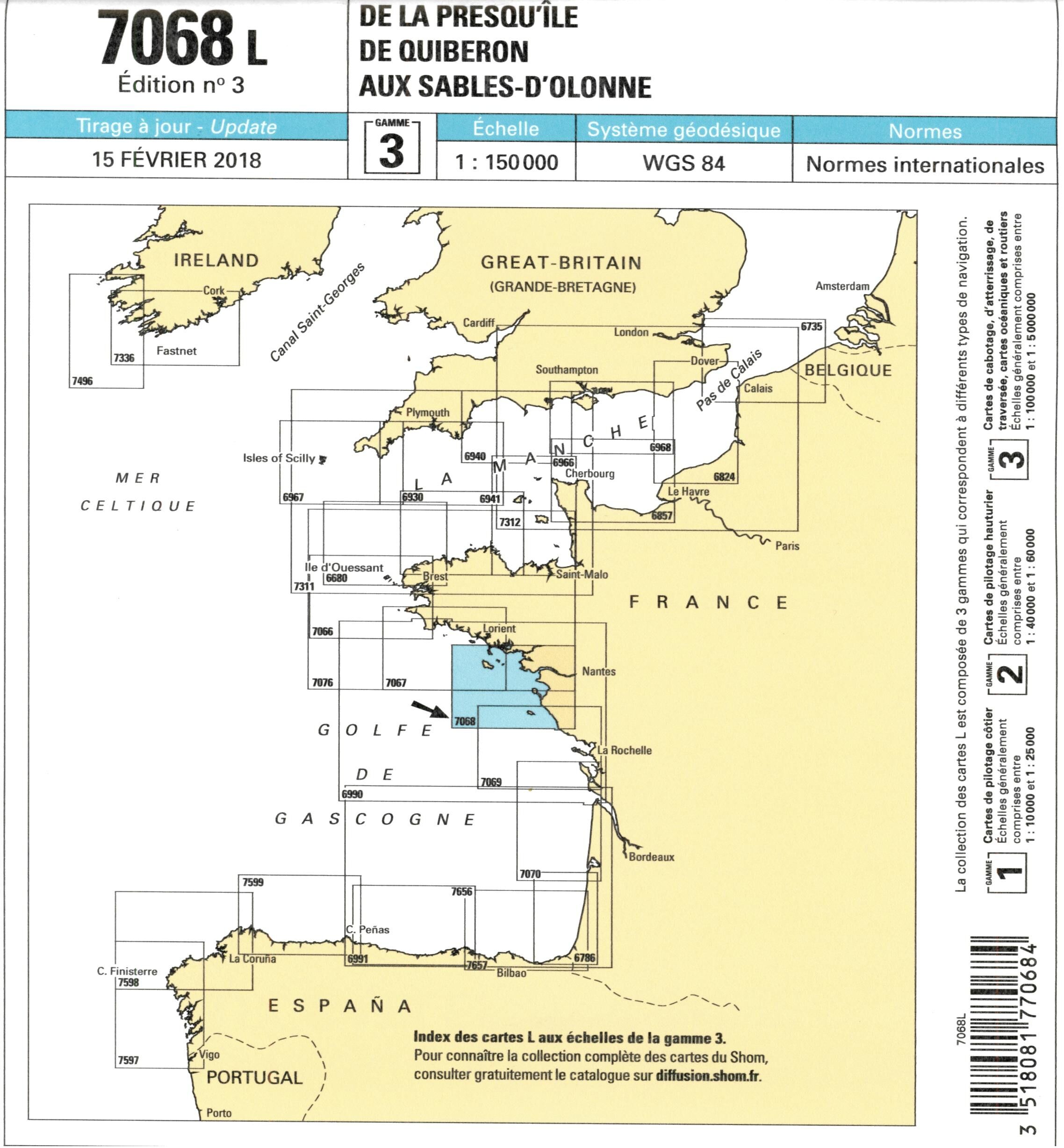 EPSHOM - 7068L PRESQU ILE DE QUIBERON