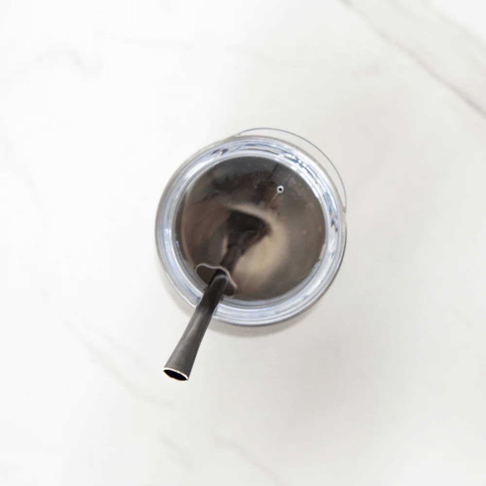 Calebasse et bombilla pour maté - Inox et isotherme - Noir mat