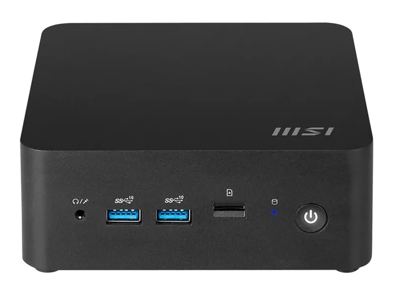 MSI Cubi NUC 13MQG 070EU - Mini PC Core i7 1365U / op til 5.2 GHz - RAM 16 GB - SSD 1 TB - NVMe - Intel Iris Xe Graphics - IEEE 802.11ax (Wi-Fi 6E), Bluetooth 5.3, Gigabit Ethernet, 2.5 Gigabit Ethernet - Win 11 Pro - skærm: ingen - sort