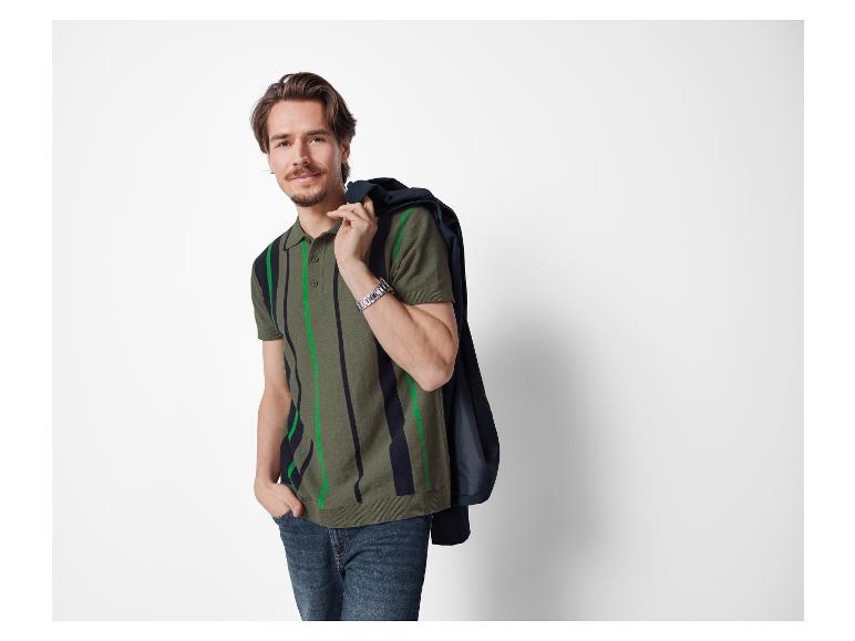 Gebreid heren poloshirt