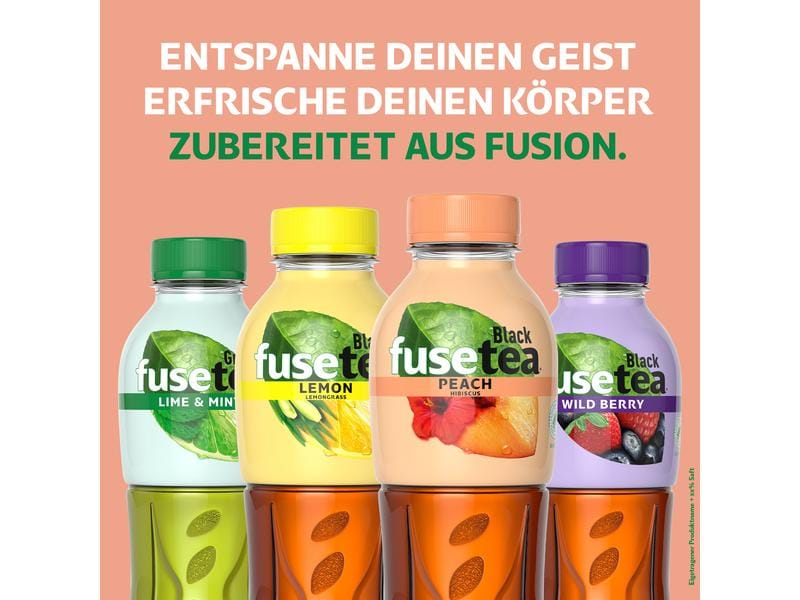 Fusetea Black Tea Wild Berry 6 x 0.5 l Erfrischender Beeren-Eistee