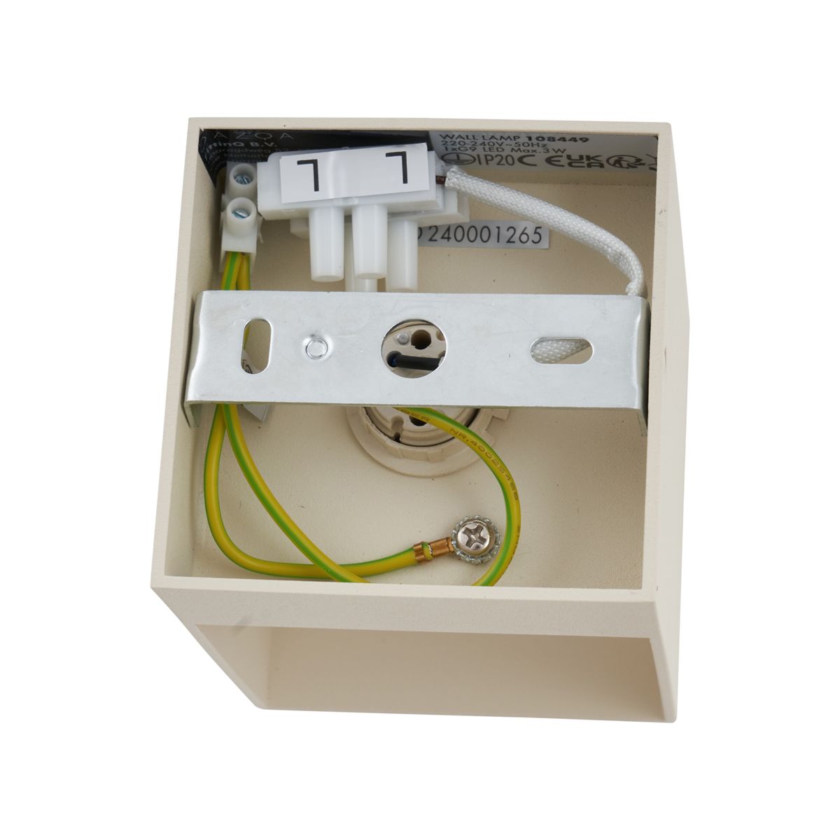 Moderne wandlamp beige G9 vierkant - Transfer