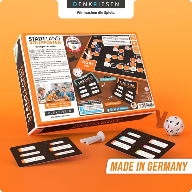 Stadt Land® Vollpfosten - Das Brettspiel + Junior Erweiterung