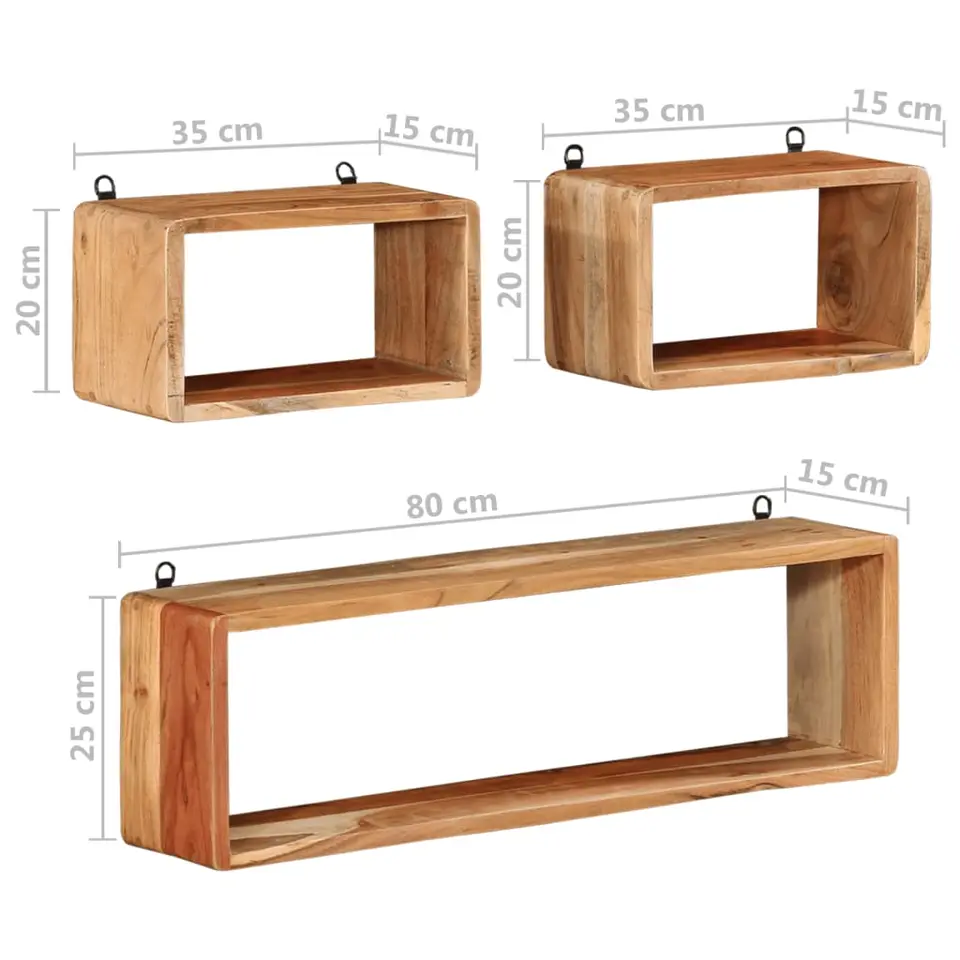 vidaXL - Wandkubus - Bruin - Hout