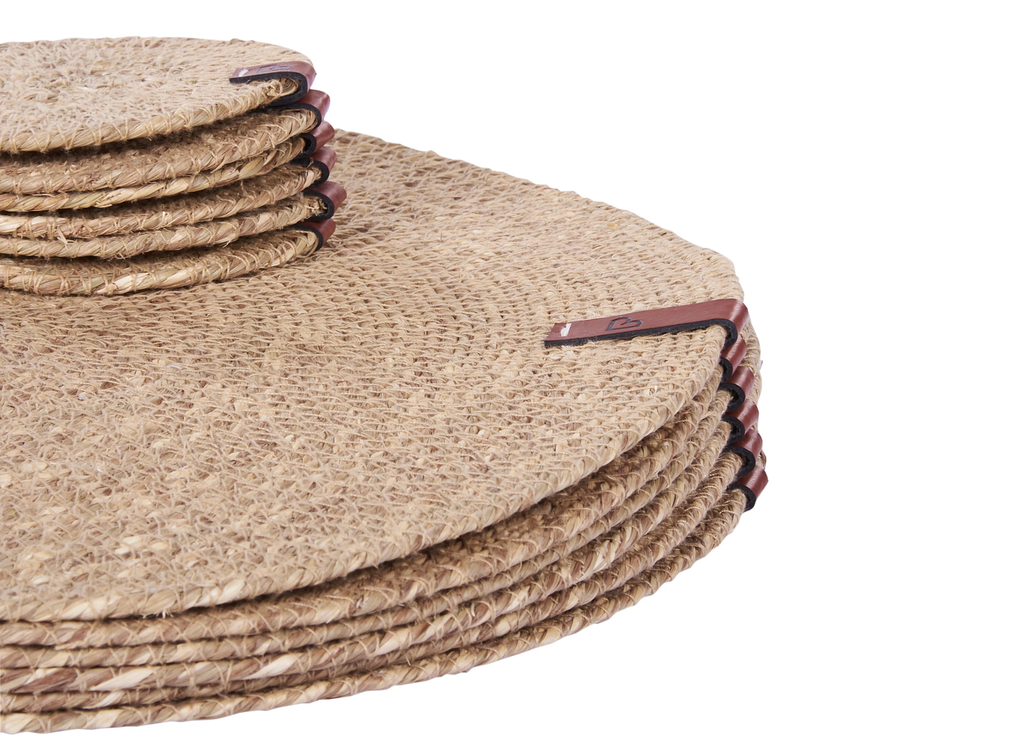 Placemats en onderzetters set KUNZEA Natuurlijk Zeegras