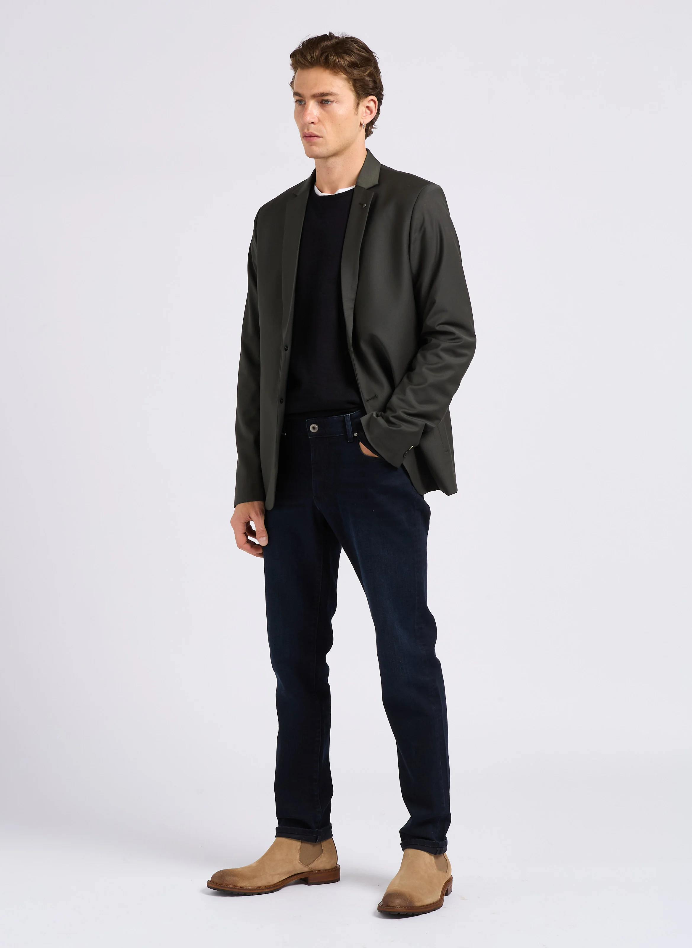 Veste de costume col tailleur | Vert