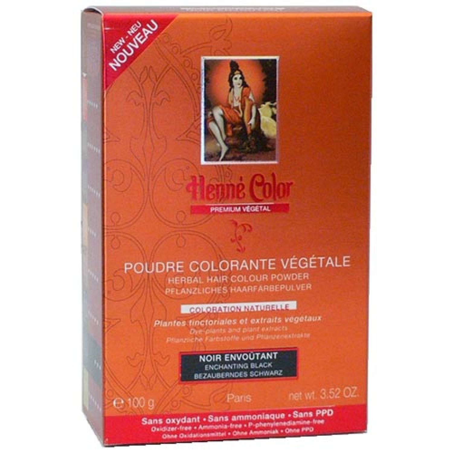Henné Color Premium Vegetal Black (Schwarz) Henna-Pulver
