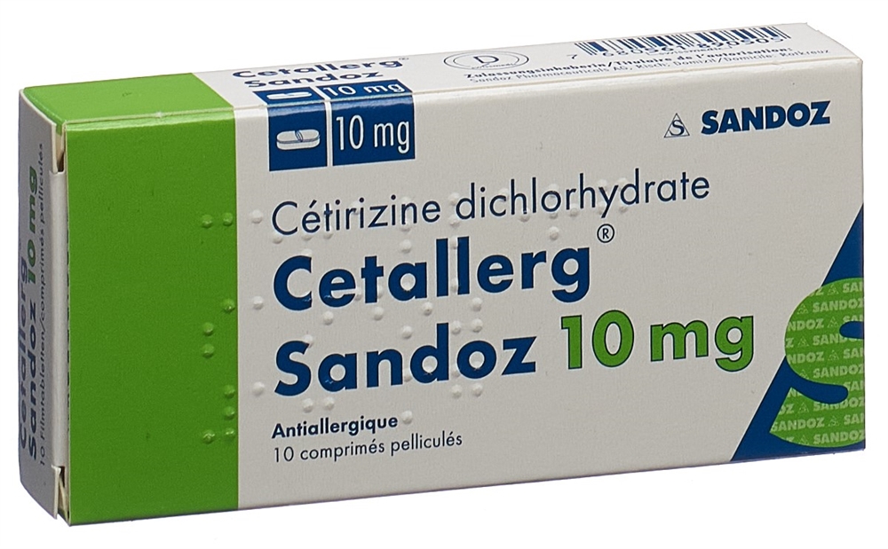 CETALLERG Sandoz 10 mg<br>10 Stück, Blister, Filmtablette
