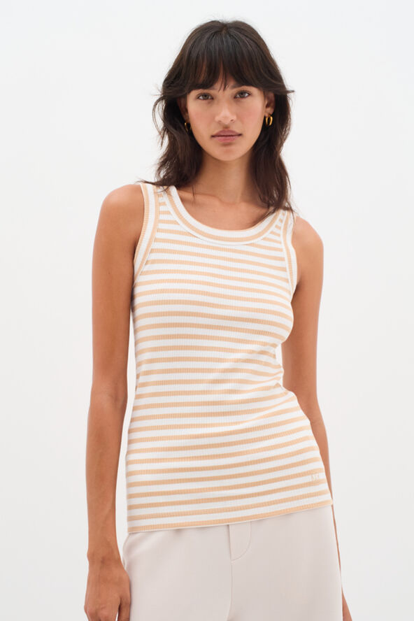 InWear DagnaIW Striped Tank Alabaster/pure white stripe