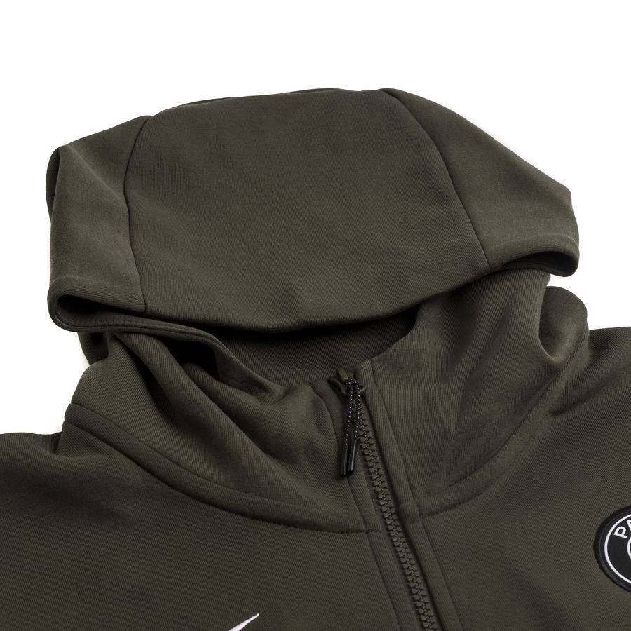 Paris Saint-Germain Sweat à Capuche NSW Tech Fleece FZ - Vert/Blanc